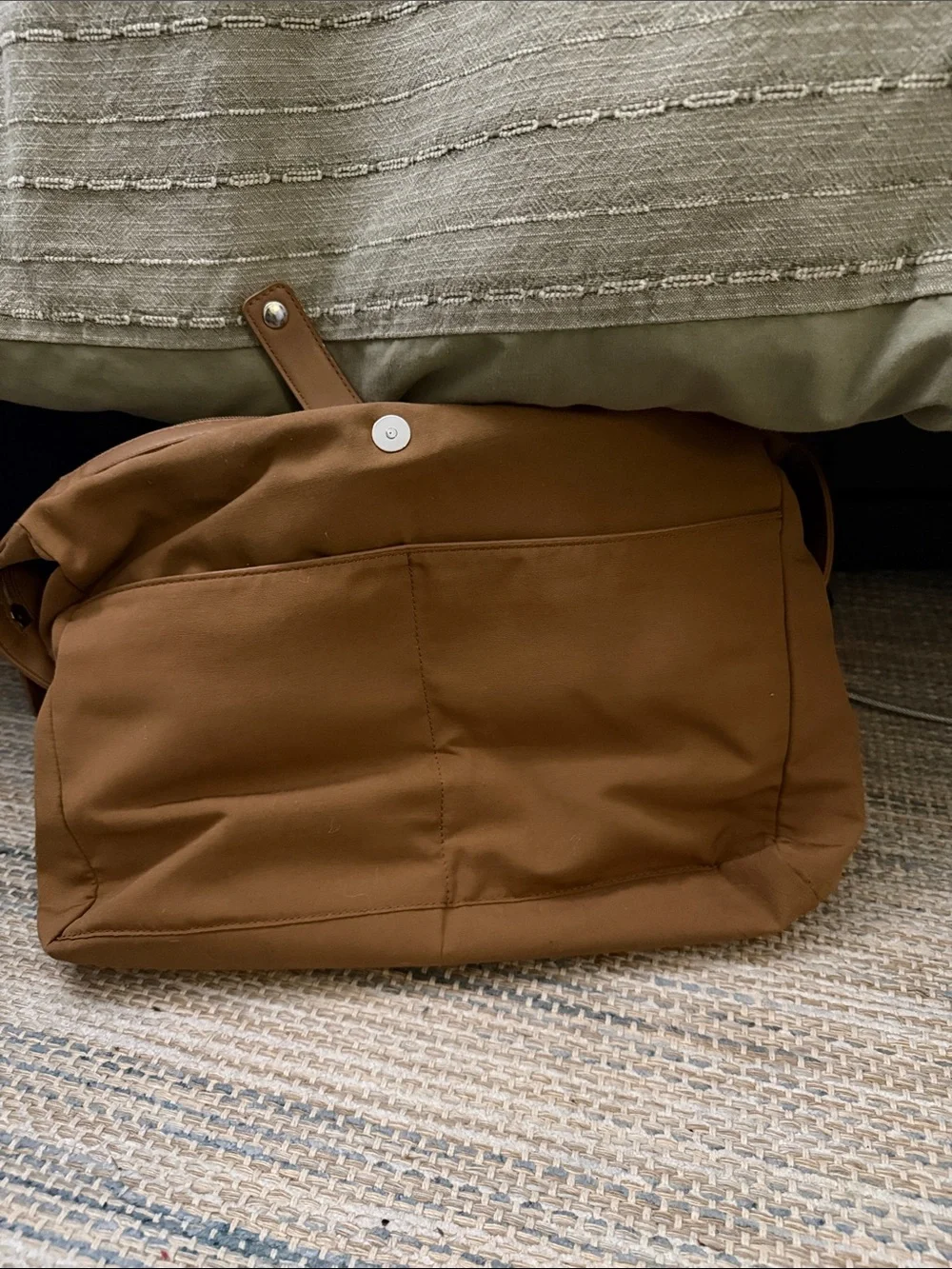 Calpak Chestnut Brown Leather Tote with Detachable Strap - Picture 4 of 6